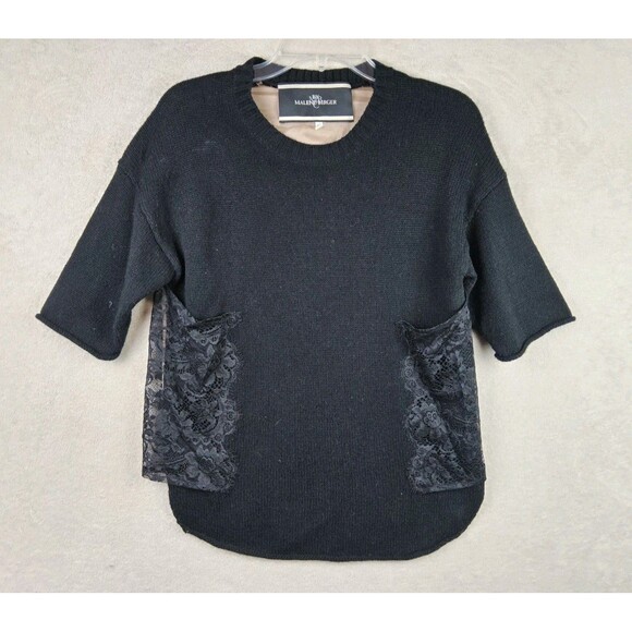 Malene Birger Women's 100% Merino Wool Lace Back Sweater Size XS - Picture 1 of 5